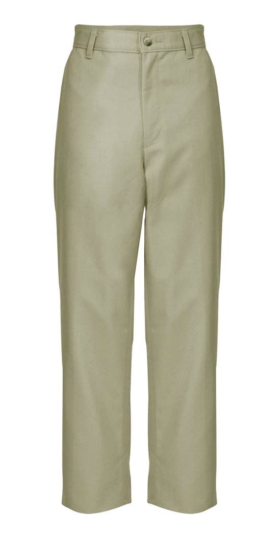 FLAT FRONT TWILL TROUSERS
